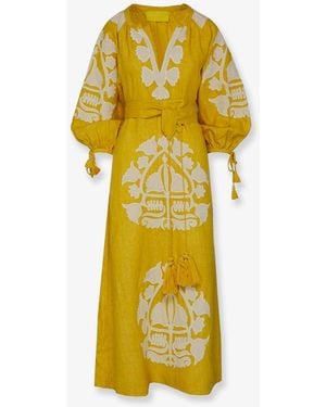 PHILIPPA 1970 Keyra Linen Long Dress - Yellow