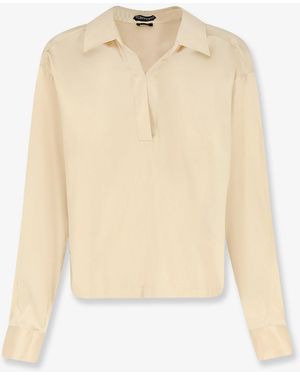 Tom Ford Stretch Satin Shirt - Natural