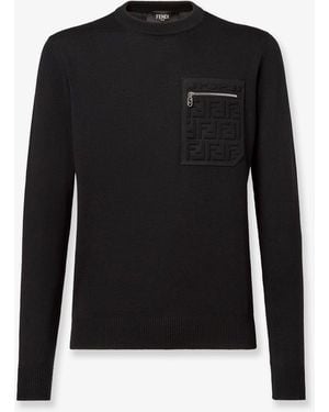 Fendi Virgin Wool Jumper - Black