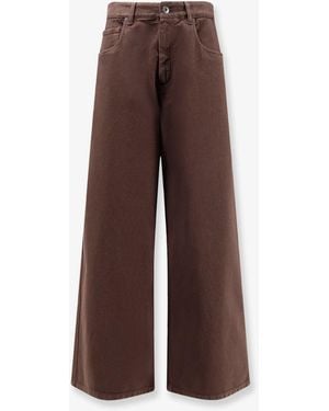 Brunello Cucinelli The Relaxed Boyfriend Jean-Soft Barrel Leg - Brown