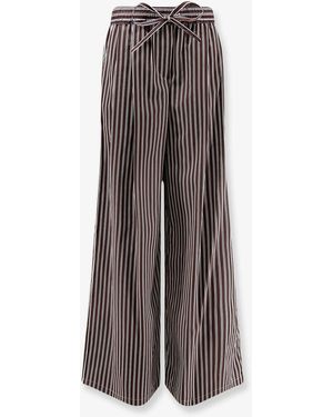 Dolce & Gabbana Dolce & Gabbana Pyjamas Striped Poplin Trousers - Brown