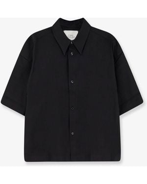 Studio Nicholson Cotton And Linen Blend Sanko Shirt - Black