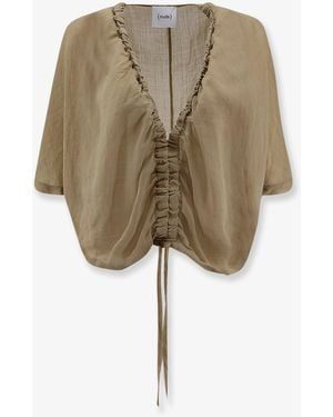 Nude Linen Blend Shirt - Natural