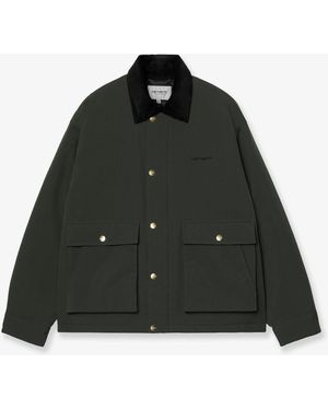 Carhartt Quentin Nylon Jacket With Embroidered Logo On The Front - Black