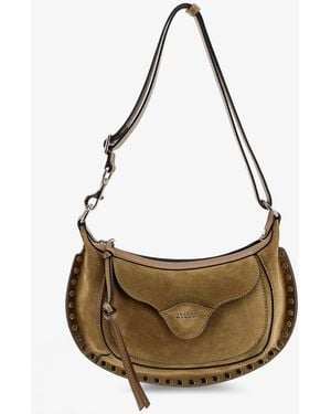 Isabel Marant Oskan Moon Suede Shoulder Bag - Metallic