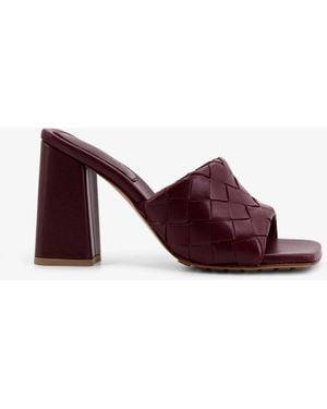 Bottega Veneta Parco Leather Sandals - Purple
