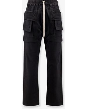 Rick Owens Cotton Trousers - Black