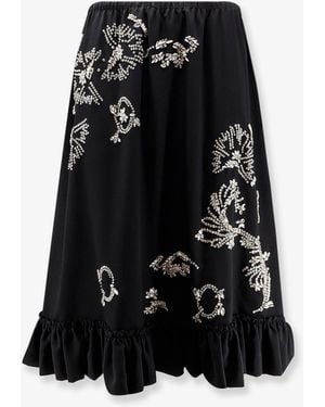 Dries Van Noten Samila Skirt With Rhinestones - Black