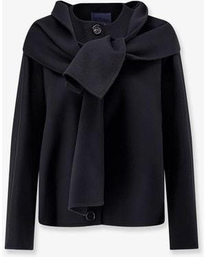 Max Mara Smmkate Crop Virgin Wool Jacket - Black