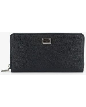 Dolce & Gabbana Hammered Leather Wallet - Black