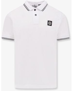 Stone Island Organic Cotton Polo Shirt - White