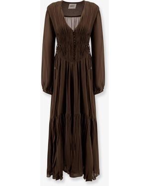 Isabel Marant Briane Viscose Long Dress - Brown
