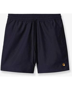 Carhartt Nylon Swim Trunks With Contrasting Embroidered Logo - Blue