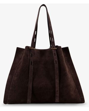 MINOBOSSI Paula Suede Shoulder Bag - Black