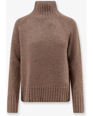 Max Mara Mantova Turtleneck Wool And Cashmere Jumper - Brown