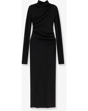 Amazuìn Olga Viscose Blend Mesh Dress - Black