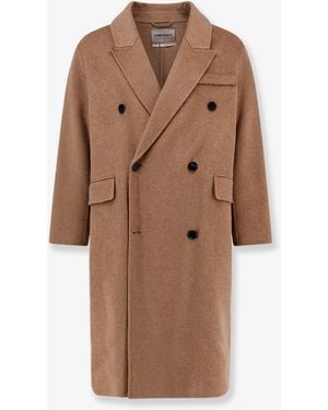 Amaranto Wool And Cashmere Blend Coat - Brown