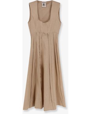 Semicouture Linen Dress - Natural