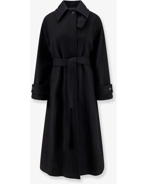 Hevò Moschella Wool Blend Coat - Black
