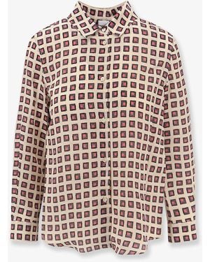 Aspesi Printed Silk Shirt - White