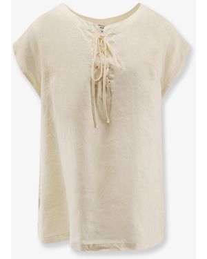 Aspesi Shirt Vissuto Linen - White