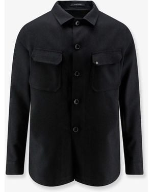 Tagliatore Calvin Virgin Wool Shirt/Jacket - Black