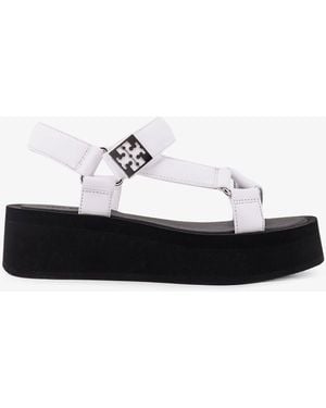 Tory Burch Sandali Con Plateau - Bianco