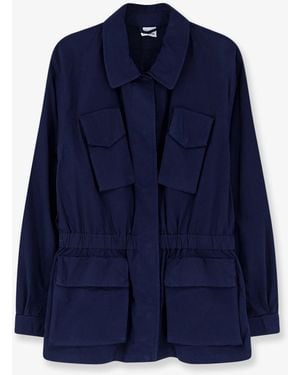 Aspesi Cotton Jacket With Lived Effect - Blue