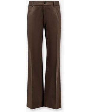 Dolce & Gabbana Tailored Cotton Pants - Brown
