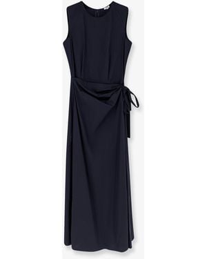 Aspesi Cotton Blend Long Dress - Blue
