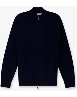 Bramani Cashmere Cashmere Zip-Up Cardigan - Blue