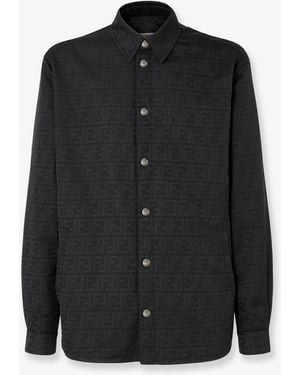 Fendi Ff Zucca Jacquard Nylon Blouson - Black