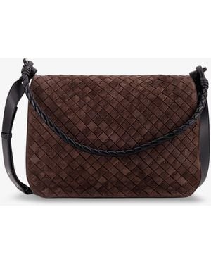 Bottega Veneta Intrecciato Crossbody Bag - Brown