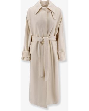 Hevò Moschella Wool Blend Coat - Natural