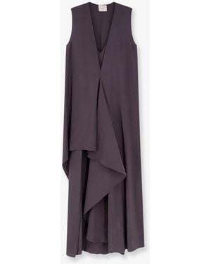 Alysi Peach Touch Long Dress - Purple