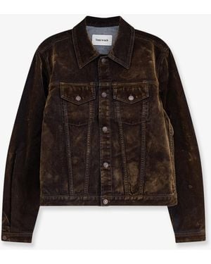 Tonywack Trucker Flocked Denim Jacket - Black