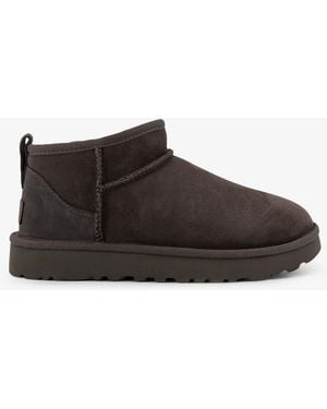 UGG Classic Ultra Mini Suede Ankle Boots - Brown
