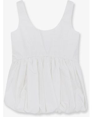 Rohe Voluminous Peplum Cotton Tank Top - White