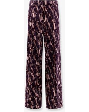 Dries Van Noten Paxy Corduroy Pants - Purple