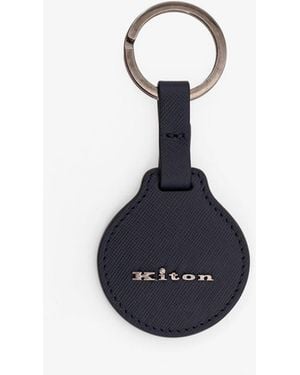 Kiton Leather Keyring - Blue