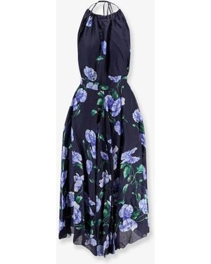 Lavi Plumeria Ramie Dress - Blue