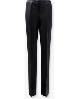 TOTEME Easy Raw Edge Viscose And Linen Trousers - Black