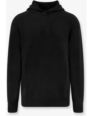 Soft Goat Hooded Cashmere Jumper - Black