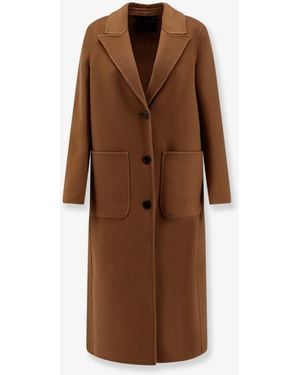 Paltò Elsa Db Wool Coat - Brown