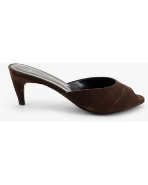 Jude Suede Cave Mule Sandals - Brown