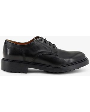 Doucal's Leather Lace-Up - White