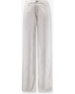 Agolde Straight Fit Regenerative Cotton Trouser - White