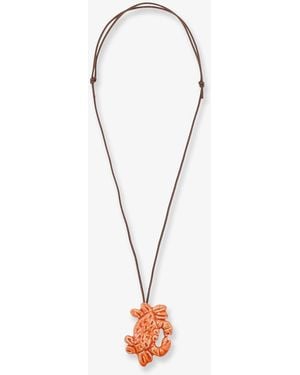 MATA STUDIO Granchio Glazed Ceramic Necklace - White