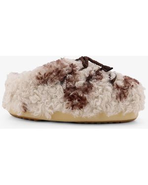 Moon Boot Low Faux Fur Sandals - Natural
