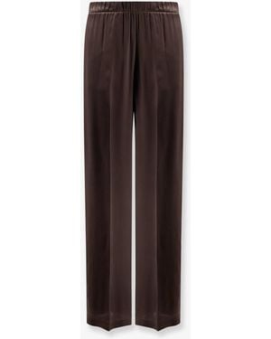 Semicouture Satin Trousers - Brown